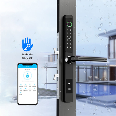 Alüminyum Parmak izi kontrolü kapı kilidi Bluetooth Su geçirmez IP65