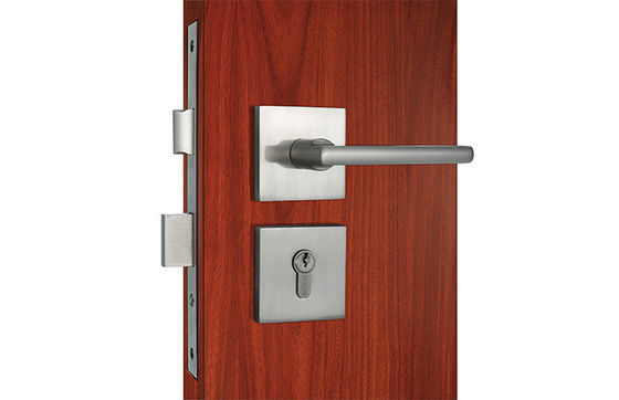 Giriş Saten Nikel Kılavuz Modern Mortise Lockset Yaka Zenk Alaşımı