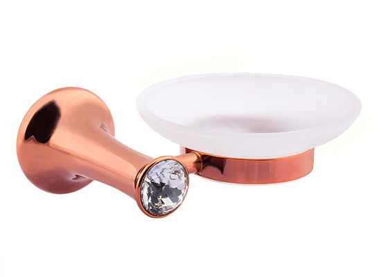 Klasik Tasarım Duvar Montajlı Banyo Aksesuarları Sabun Sahibi Sink Alaşımı ve Kristal