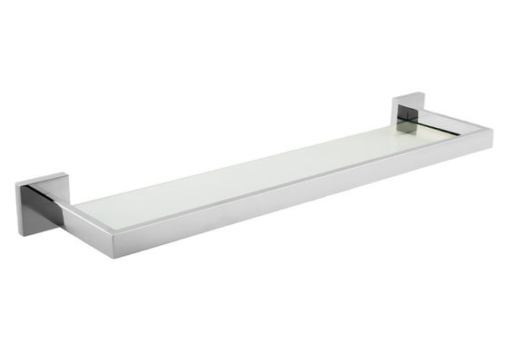 Paslanmaz Çelik 304 Banyo Aksesuarları Dekorasyon için cilalanmış cam raf