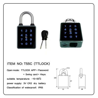 Courtycard Kapı Çit Kapı Dış Kapı için dokunmatik ekranlı Bluetooth PadLock