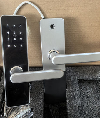 Akıllı Ev Kapısı Kilitli Parmak izi Kilitli Bluetooth WiFi Güvenlik için Siyah / Gümüş Boyalı