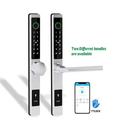 Su geçirmez IP65 Bluetooth Akıllı Kilit Al Dar Çerçeve Cam Kapı