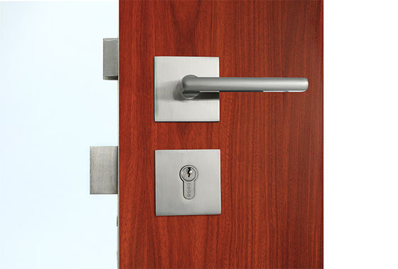 Giriş Saten Nikel Kılavuz Modern Mortise Lockset Yaka Zenk Alaşımı