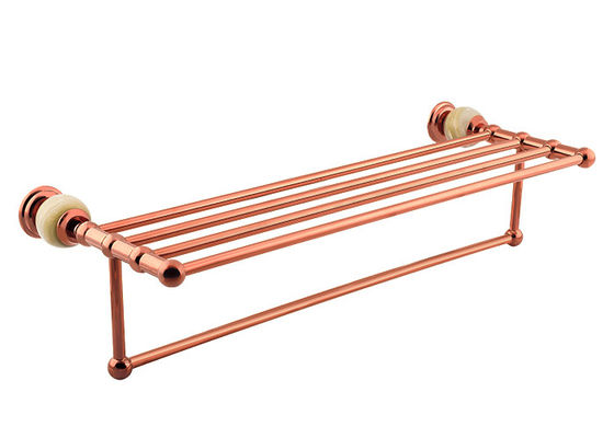 Plat Rose Gold Finishing Havlu Rafı Banyo Aksesuarları Havlu Taşları