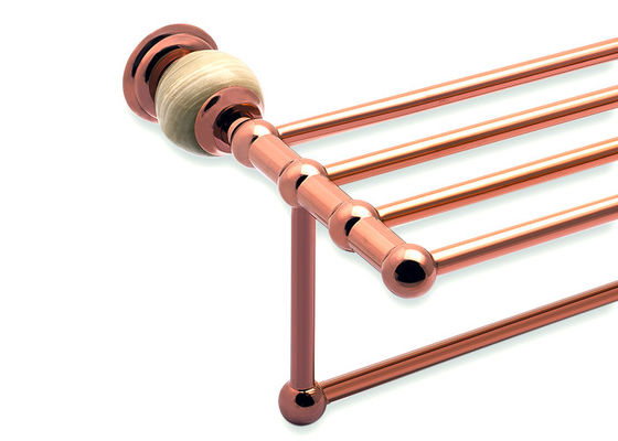 Plat Rose Gold Finishing Havlu Rafı Banyo Aksesuarları Havlu Taşları