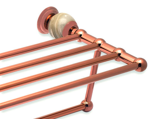 Plat Rose Gold Finishing Havlu Rafı Banyo Aksesuarları Havlu Taşları