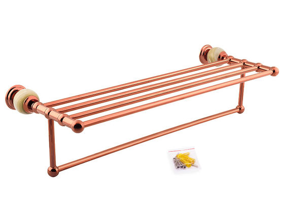 Plat Rose Gold Finishing Havlu Rafı Banyo Aksesuarları Havlu Taşları
