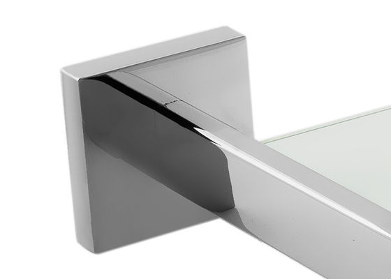 Paslanmaz Çelik 304 Banyo Aksesuarları Dekorasyon için cilalanmış cam raf