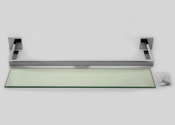 Paslanmaz Çelik 304 Banyo Aksesuarları Dekorasyon için cilalanmış cam raf