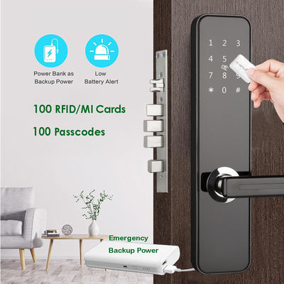 Elektronik Anahtarsız Giriş Kapı Kilitli NFC/IC Kartı El Tutma Ekranı Klavye ile Kilitlenir