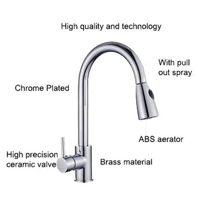 Banyo Fırçalı Nikel Mutfak Lavabo Musluk Çekici Karıştırıcı Musluklar Islak Lavabo Bar Muslukları