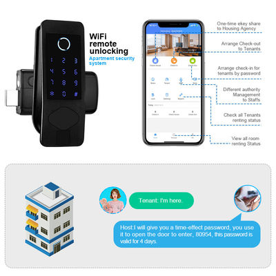 Su geçirmez kilit IP65 Dışarıda akıllı kapı kilit parmak izi kilit açma