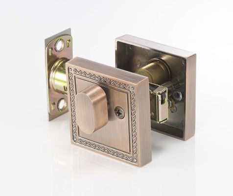 Yumuşatılmış Brass Square Deadbolt Kilit Antik Bakır