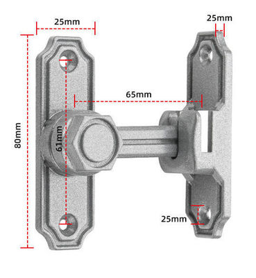Noctilucent Double Sliding Barn Door Lock For Commercial İki kurulum yolu ile